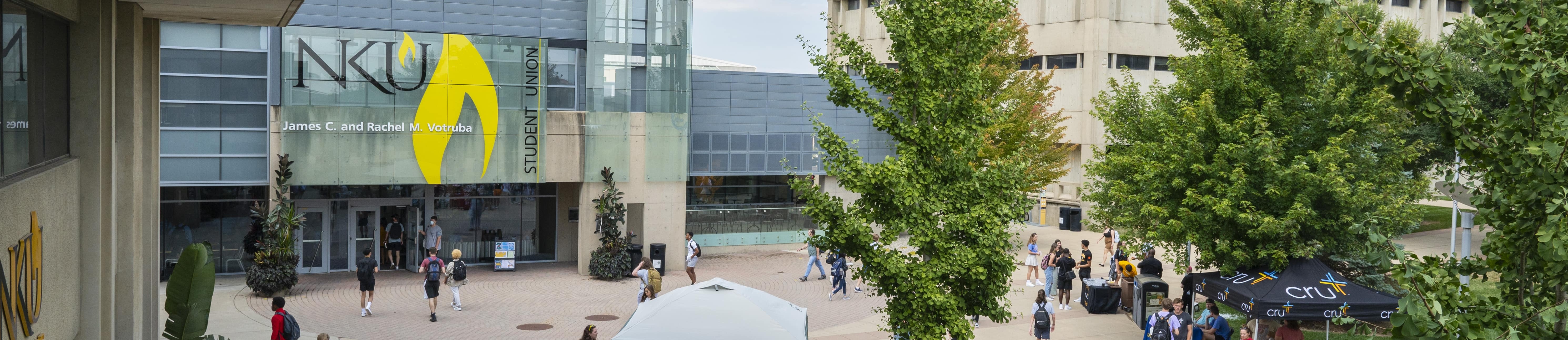 Student Union Plaza with Students